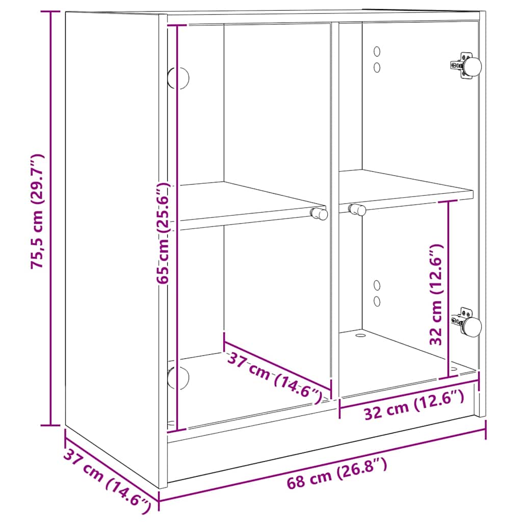 Βοηθητικό ντουλάπι Παλιό Ξύλο 68 x 37 x 75,5 εκ - Pakobazaar