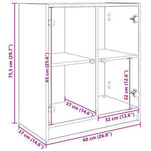 Βοηθητικό ντουλάπι Μαύρη Οξυά 68 x 37 x 75,5 εκ - Pakobazaar