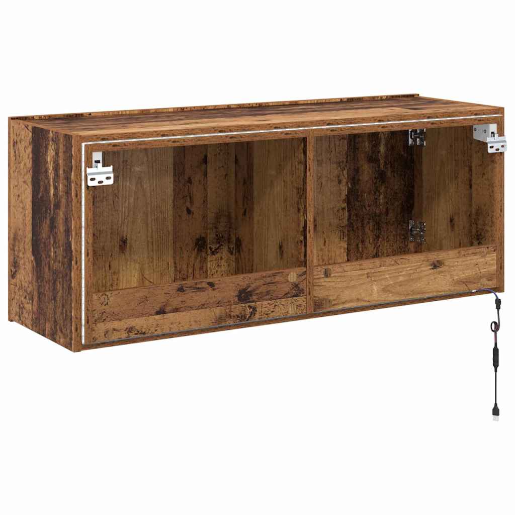 Ντουλάπι Τηλεόρασης Τοίχου Παλιό Ξύλο 100 x 35 x 41 cm - Pakobazaar