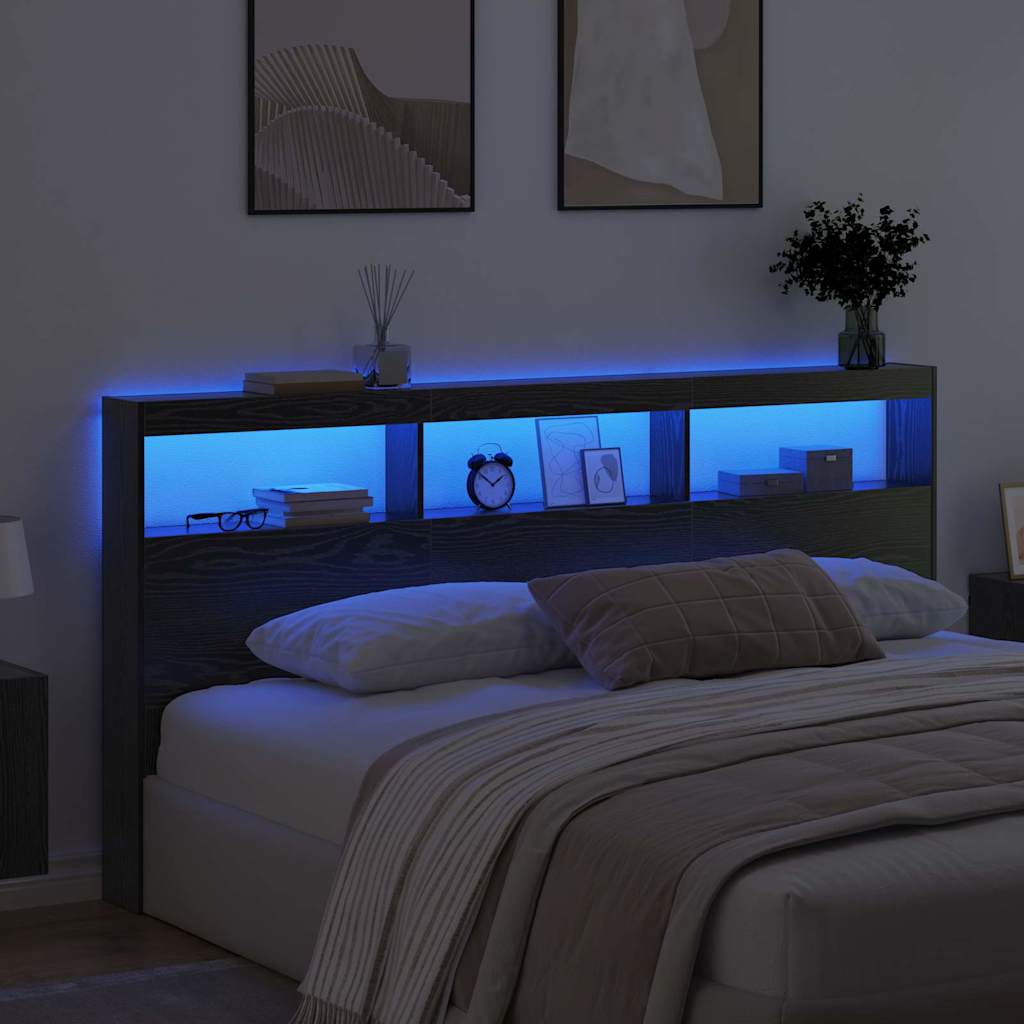 Κεφαλάρι Μαύρη Οξυά 200 x 17 x 102 cm Επεξεργασμένο ξύλο - Pakobazaar