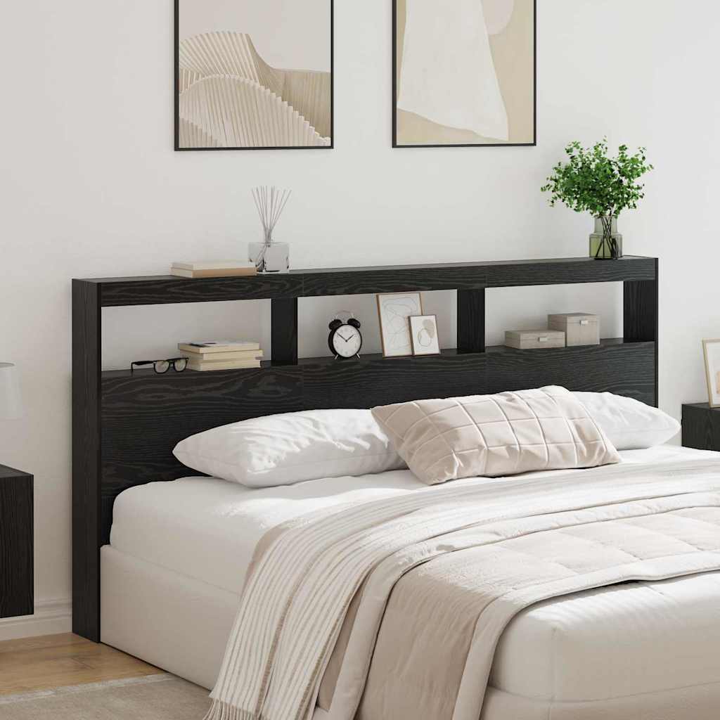 Κεφαλάρι Μαύρη Οξυά 200 x 17 x 102 cm Επεξεργασμένο ξύλο - Pakobazaar