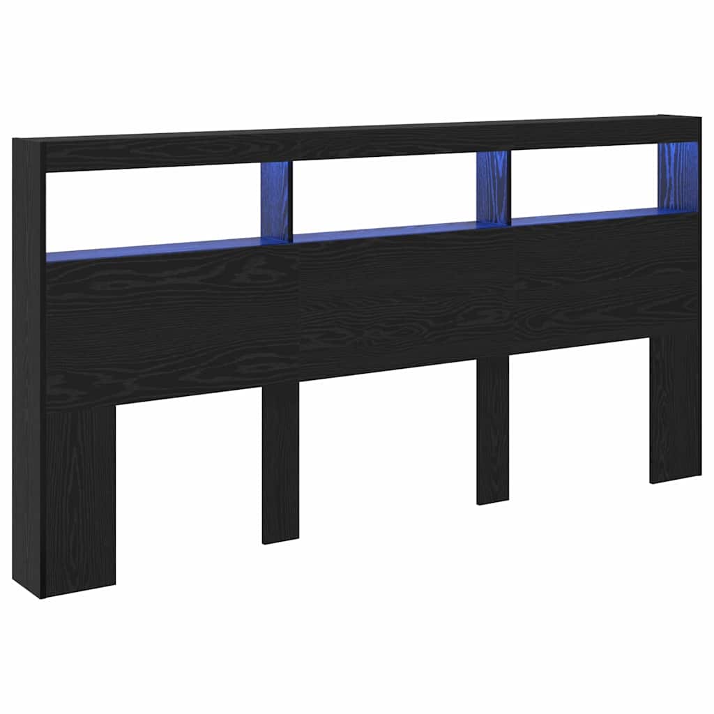 Κεφαλάρι Μαύρη Οξυά 200 x 17 x 102 cm Επεξεργασμένο ξύλο - Pakobazaar