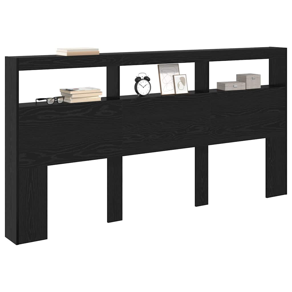 Κεφαλάρι Μαύρη Οξυά 200 x 17 x 102 cm Επεξεργασμένο ξύλο - Pakobazaar
