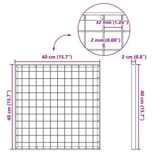 Σίτα Ασημί 40 x 40 x 2 cm Γαλβανισμένο Ατσάλι Ψυχρής Βύθισης - Pakobazaar