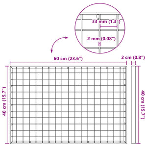 Σίτα Ασημί 60 x 40 x 2 cm Γαλβανισμένο Ατσάλι Ψυχρής Βύθισης