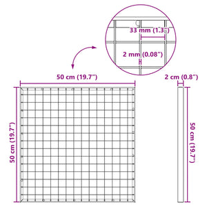 Σίτα Ασημί 50 x 50 x 2 cm Γαλβανισμένο Ατσάλι Ψυχρής Βύθισης - Pakobazaar