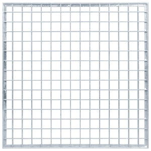 Σίτα Ασημί 50 x 50 x 2 cm Γαλβανισμένο Ατσάλι Ψυχρής Βύθισης - Pakobazaar