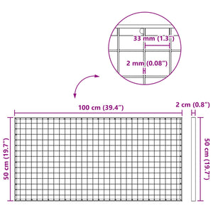 Σίτα Ασημί 100 x 50 x 2 cm Γαλβανισμένο Ατσάλι Ψυχρής Βύθισης - Pakobazaar