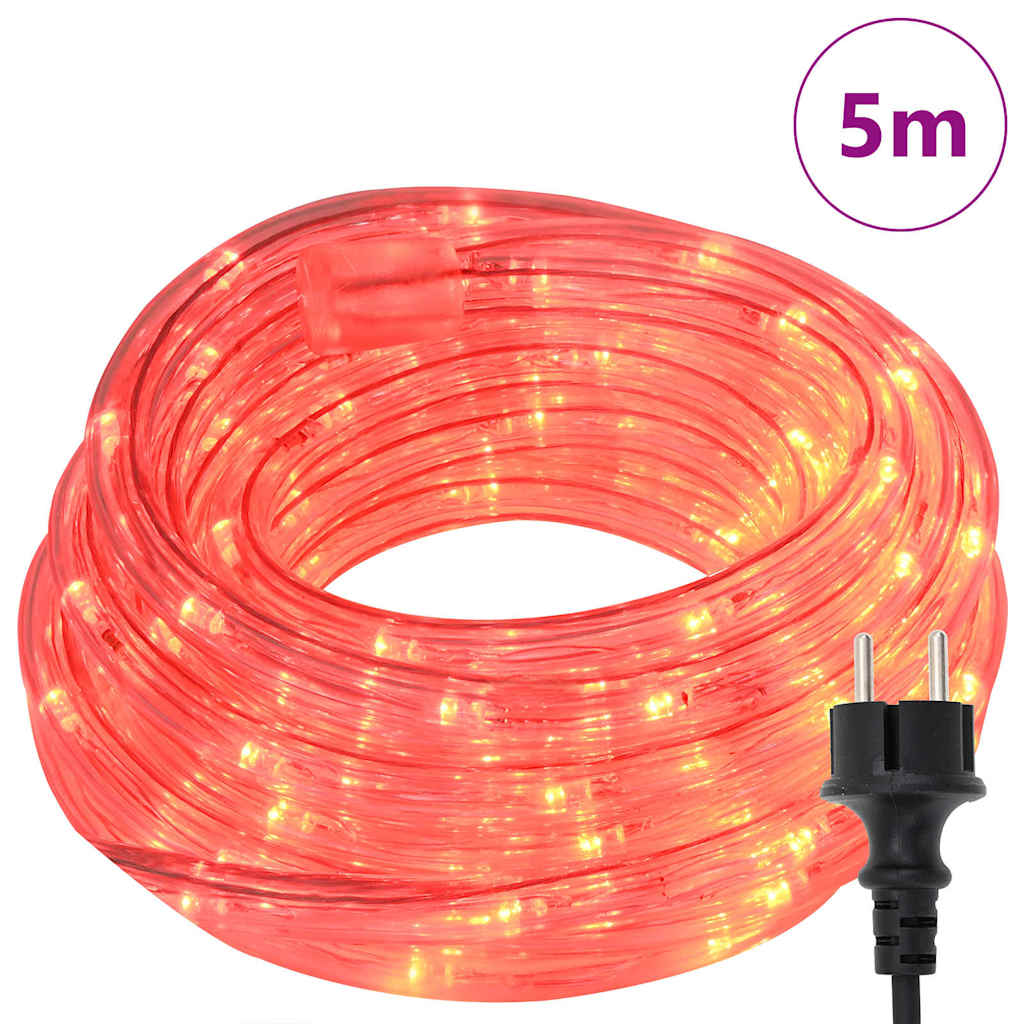 Φωτιστικό Συρματόσχοινο με 120 LED Κόκκινο 5 m PVC - Pakobazaar