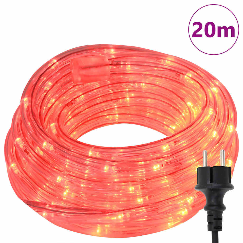 Φωτιστικό Συρματόσχοινο με 480 LED Κόκκινο 20 m PVC