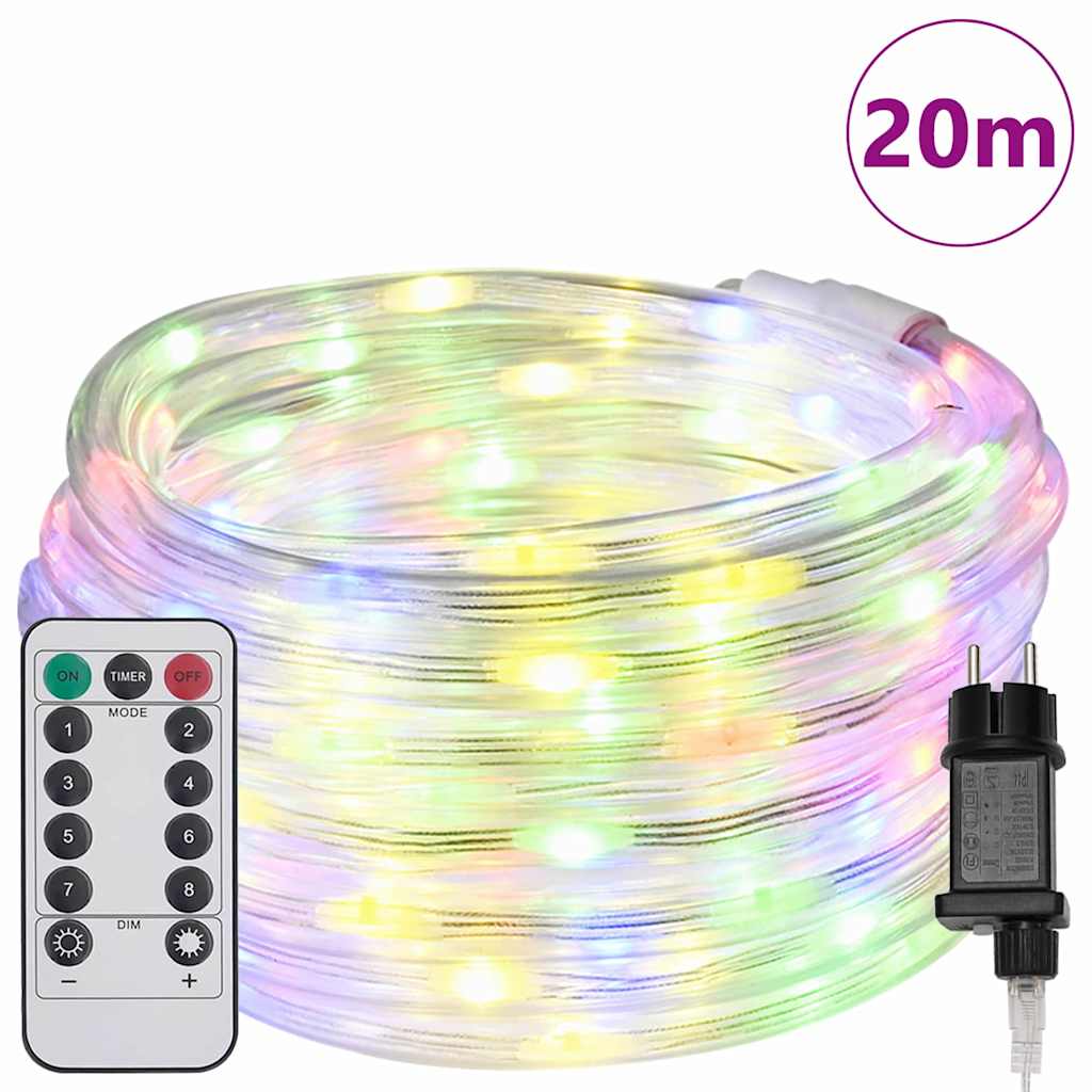 Φωτιστικό Συρματόσχοινο με 480 LED Πολύχρωμο 20 m PVC - Pakobazaar