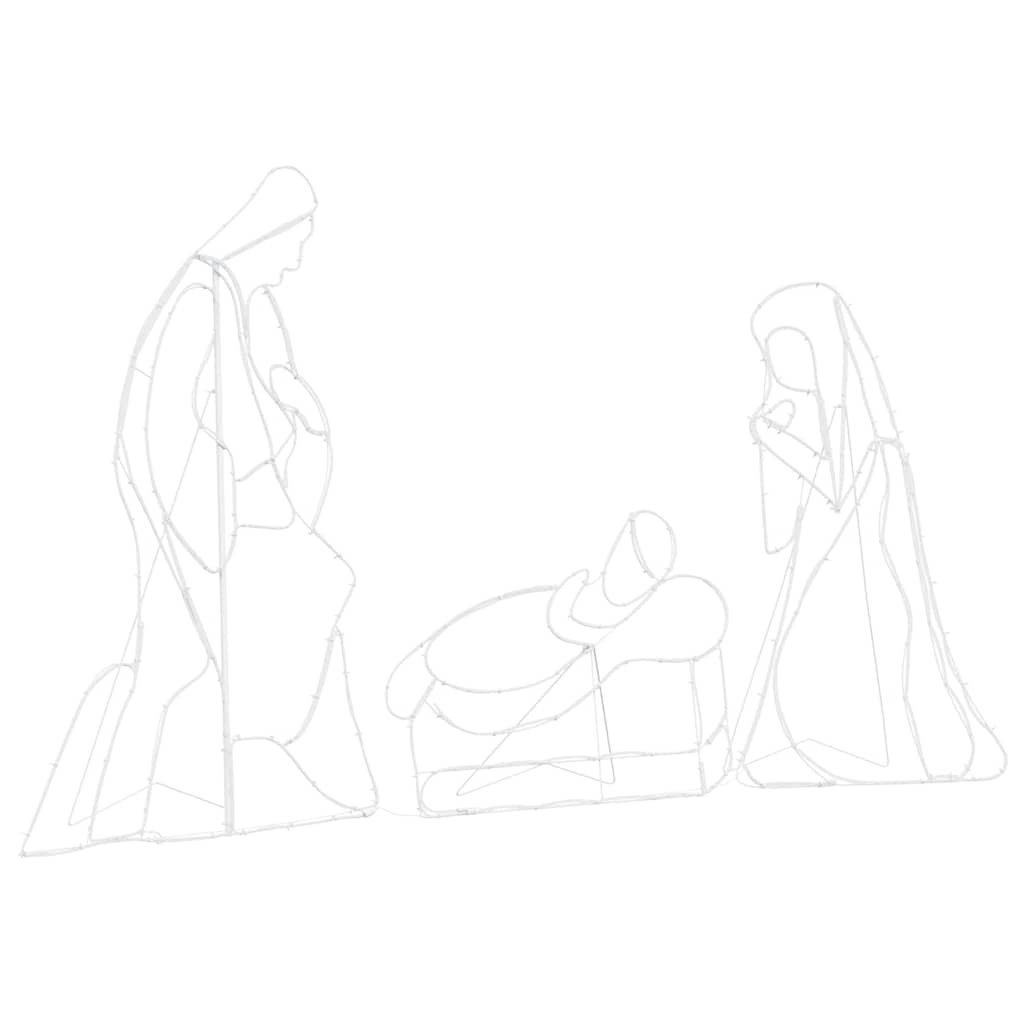 Φωτισμένο Σκηνικό Γεννηθέντος Πολύχρωμο 112 x 71,5 εκ PVC - Pakobazaar