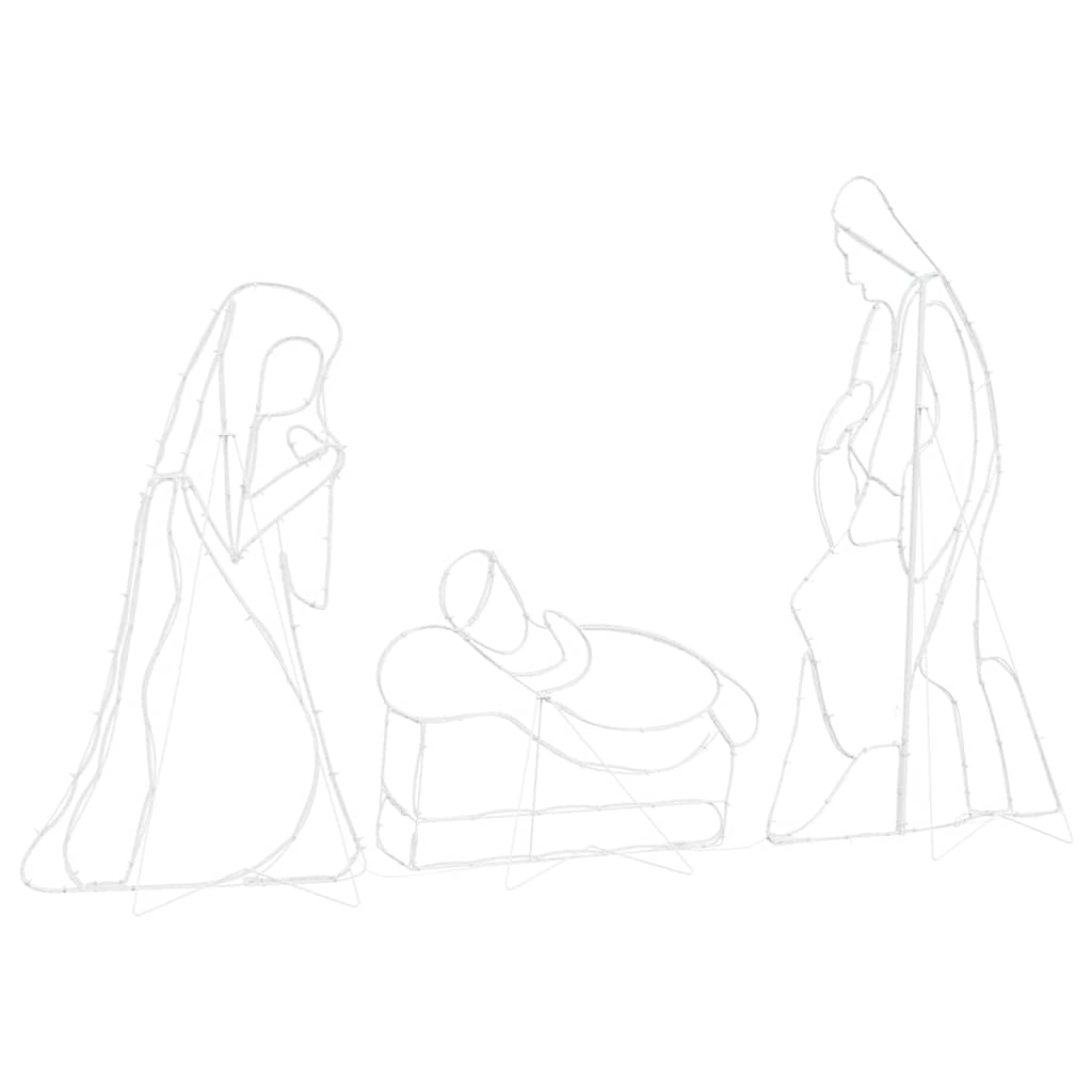 Φωτισμένο Σκηνικό Γεννηθέντος Πολύχρωμο 112 x 71,5 εκ PVC - Pakobazaar