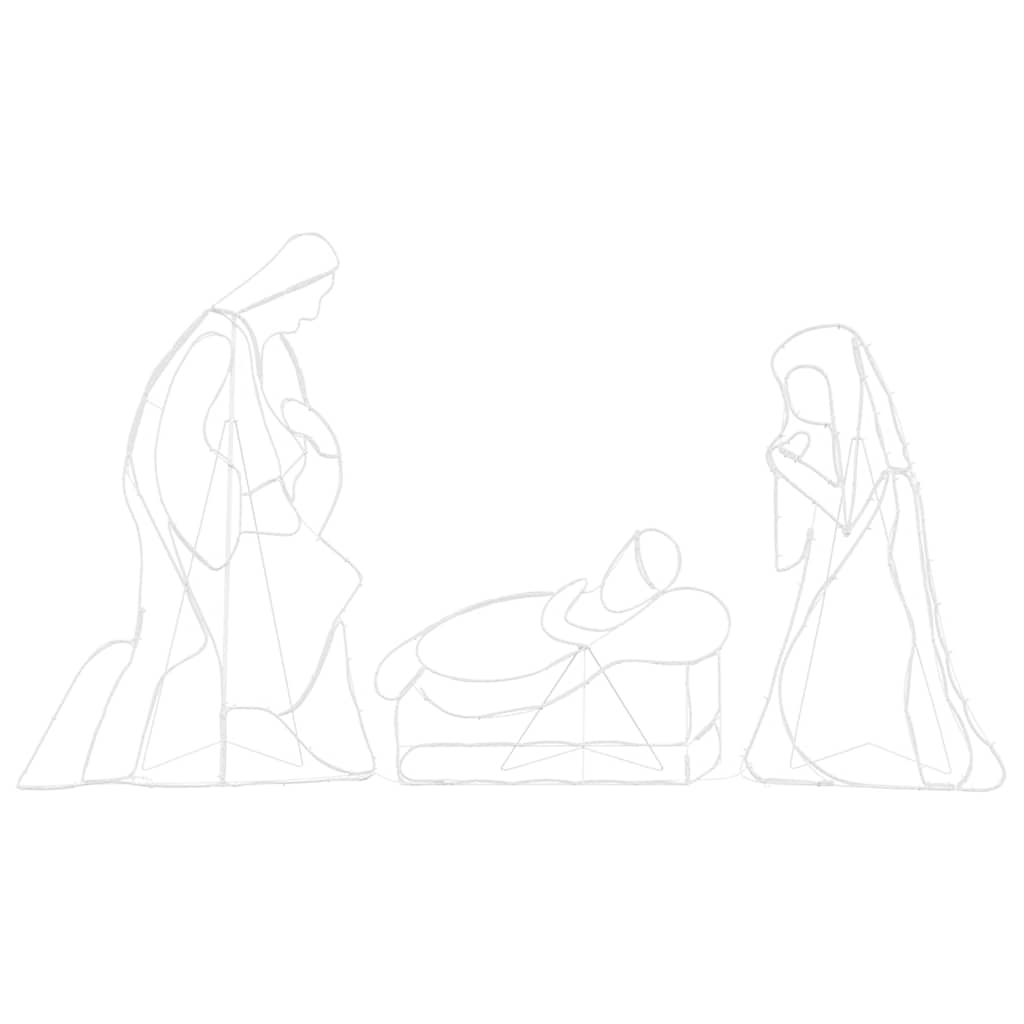 Φωτισμένο Σκηνικό Γεννηθέντος Πολύχρωμο 112 x 71,5 εκ PVC - Pakobazaar