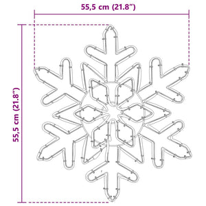 Χριστουγεννιάτικη Νιφάδα Μπλε 55.5 x 55.5 x 0.75 εκ PVC - Pakobazaar