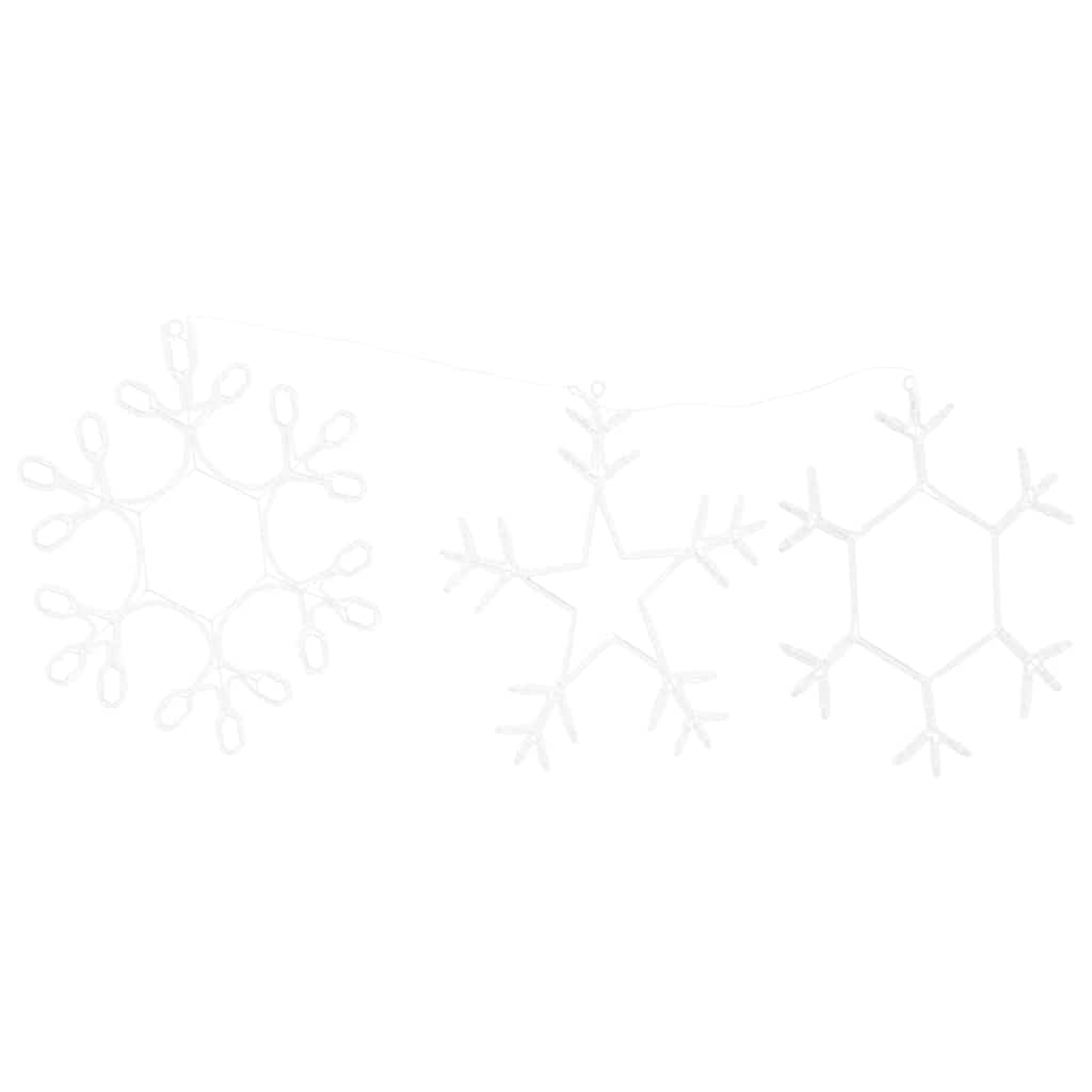 Χριστουγεννιάτικη Νιφάδα Θερμό λευκό 44,5 x 38 εκ PVC - Pakobazaar