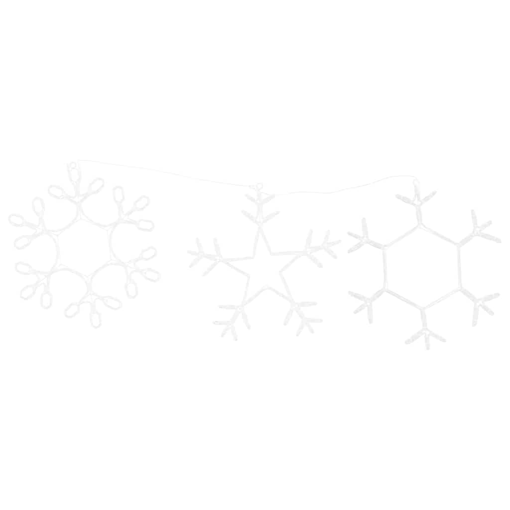 Χριστουγεννιάτικη Νιφάδα Θερμό λευκό 44,5 x 38 εκ PVC - Pakobazaar