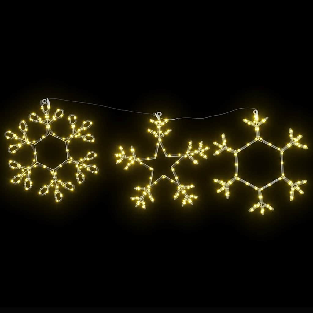 Χριστουγεννιάτικη Νιφάδα Θερμό λευκό 44,5 x 38 εκ PVC - Pakobazaar