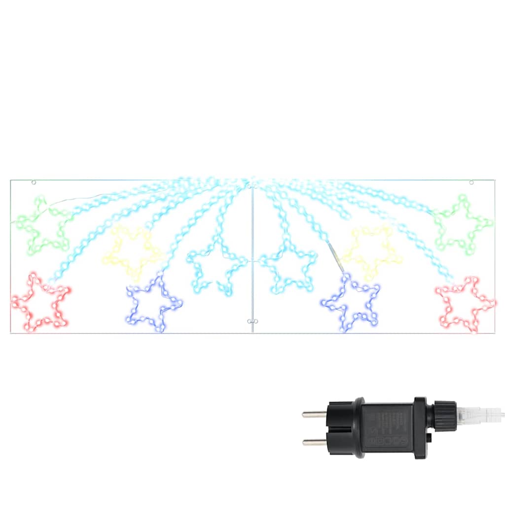 Χριστουγεννιάτικο Αστέρι με 432 LED Πολύχρωμο 182 x 58 εκ. PVC - Pakobazaar