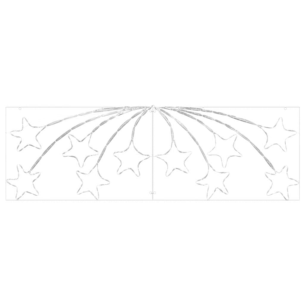 Χριστουγεννιάτικο Αστέρι με 432 LED Πολύχρωμο 182 x 58 εκ. PVC - Pakobazaar