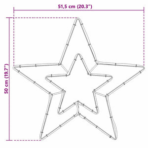 Χριστουγεννιάτικο Αστέρι Κρύο Λευκό 51,5 x 50 x 0,65 εκ. Σίδερο - Pakobazaar