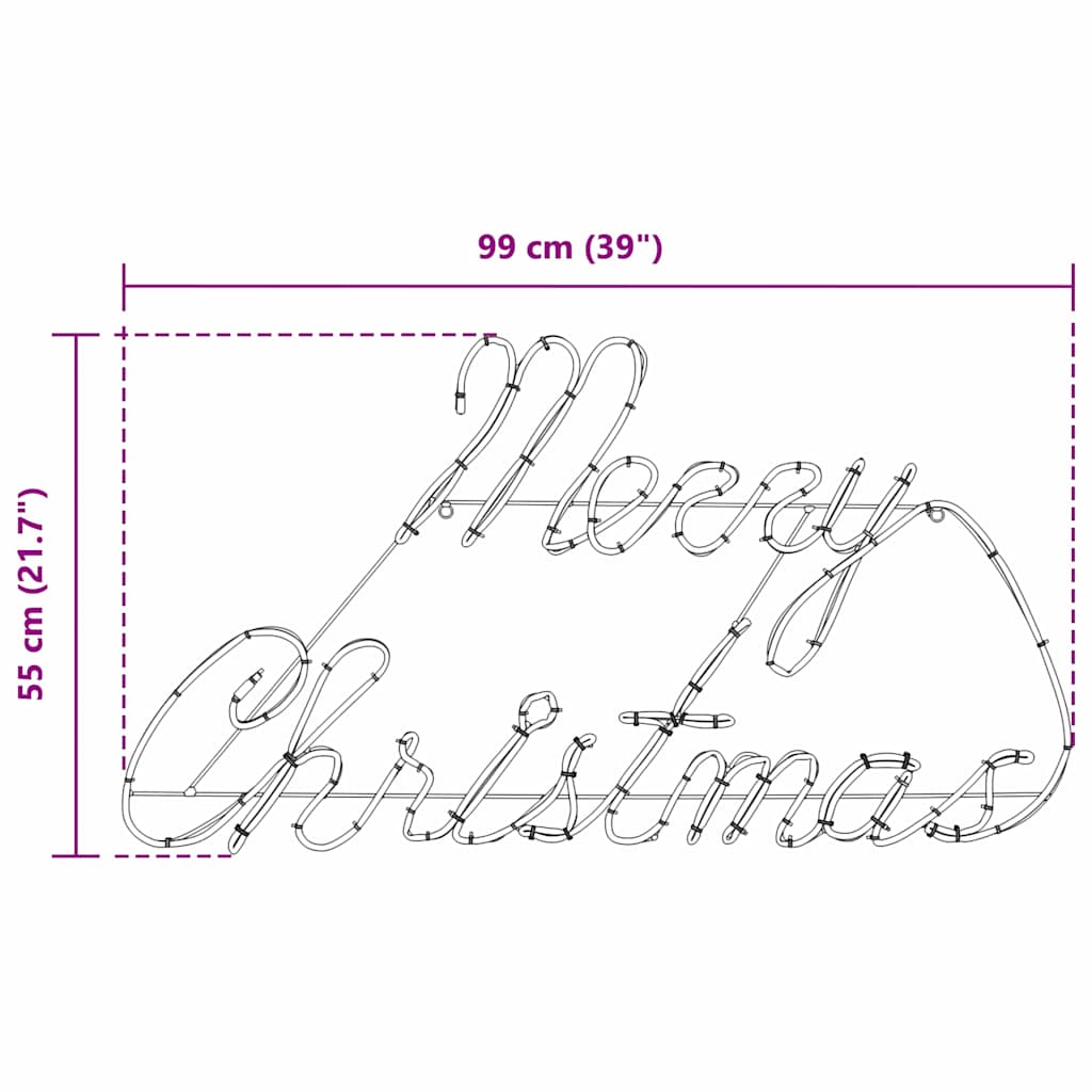 Χριστουγεννιάτικη Πινακίδα Κόκκινο 99 x 55 x 13 εκ. Σίδερο - Pakobazaar