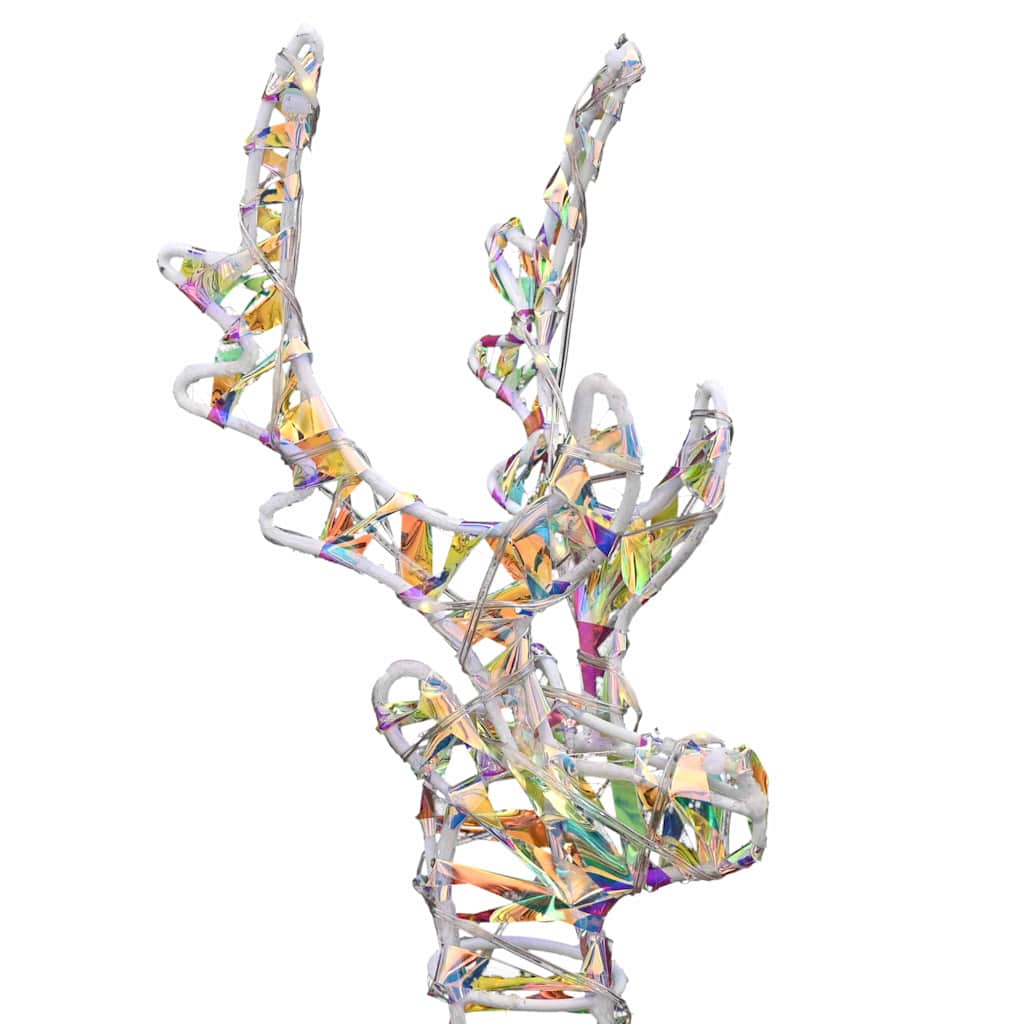 Έλκηθρο με Ελάφια με 160 LED Θερμό λευκό 30 x 12 x 54,5 εκ. PET - Pakobazaar