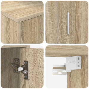 Σετ επίπλου τηλεόρασης 4 pcs Δρύς Sonoma Επεξεργασμένο ξύλο - Pakobazaar
