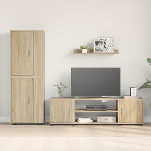 Σετ επίπλου τηλεόρασης 4 pcs Δρύς Sonoma Επεξεργασμένο ξύλο - Pakobazaar