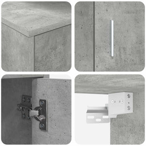 Σετ επίπλου τηλεόρασης 4 pcs Σκυρόδεμα Γκρι Επεξεργασμένο ξύλο - Pakobazaar