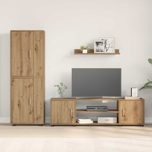 Σετ επίπλου τηλεόρασης 4 pcs Artisan Oak Επεξεργασμένο ξύλο - Pakobazaar