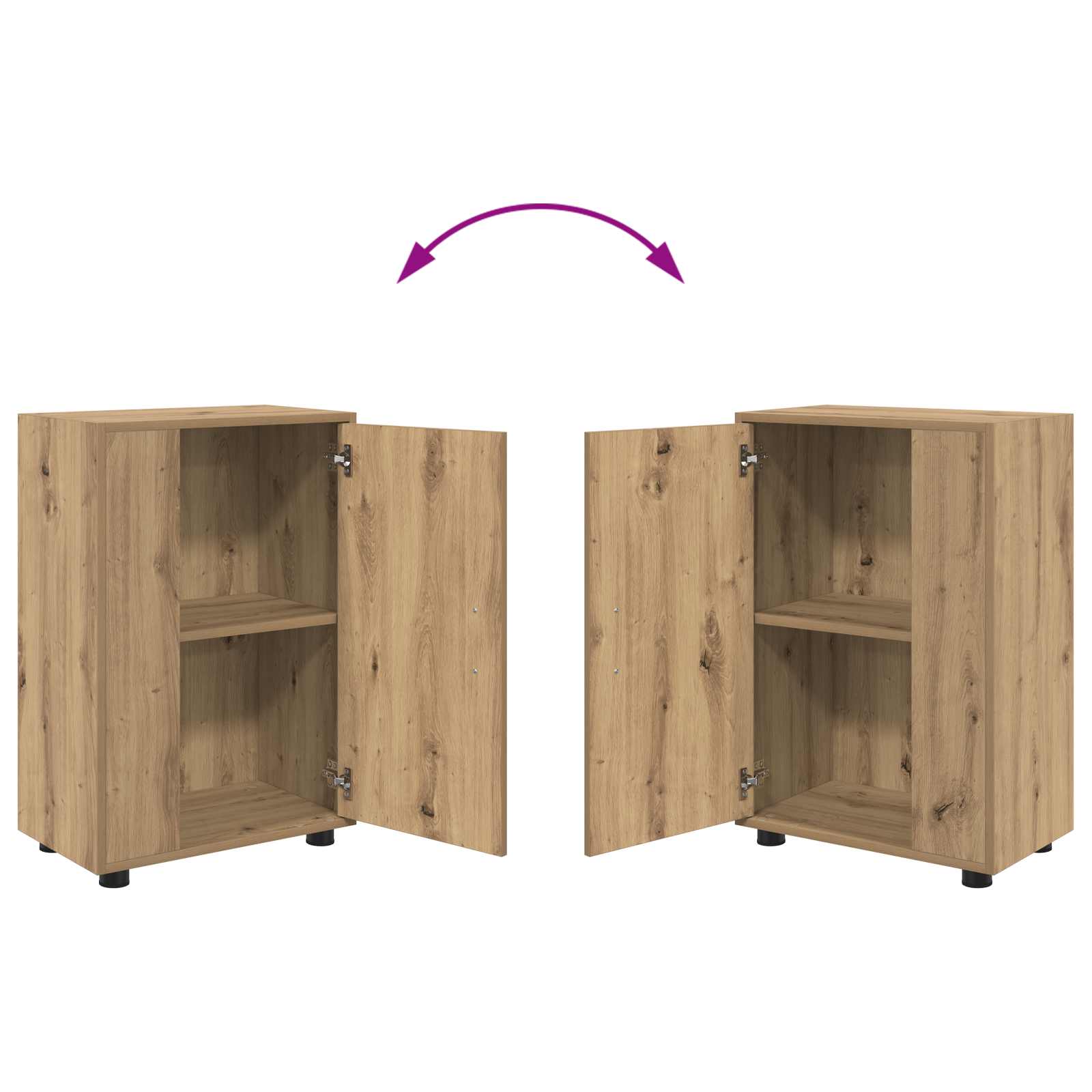 Σετ επίπλου τηλεόρασης 4 pcs Artisan Oak Επεξεργασμένο ξύλο - Pakobazaar