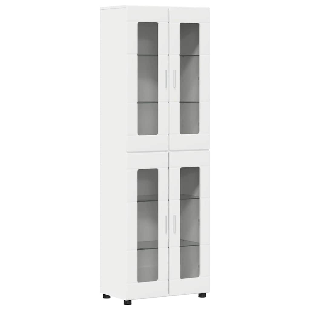 Highboard FLORIN Λευκό 60 x 35 x 182 εκ. Επεξεργασμένο ξύλο