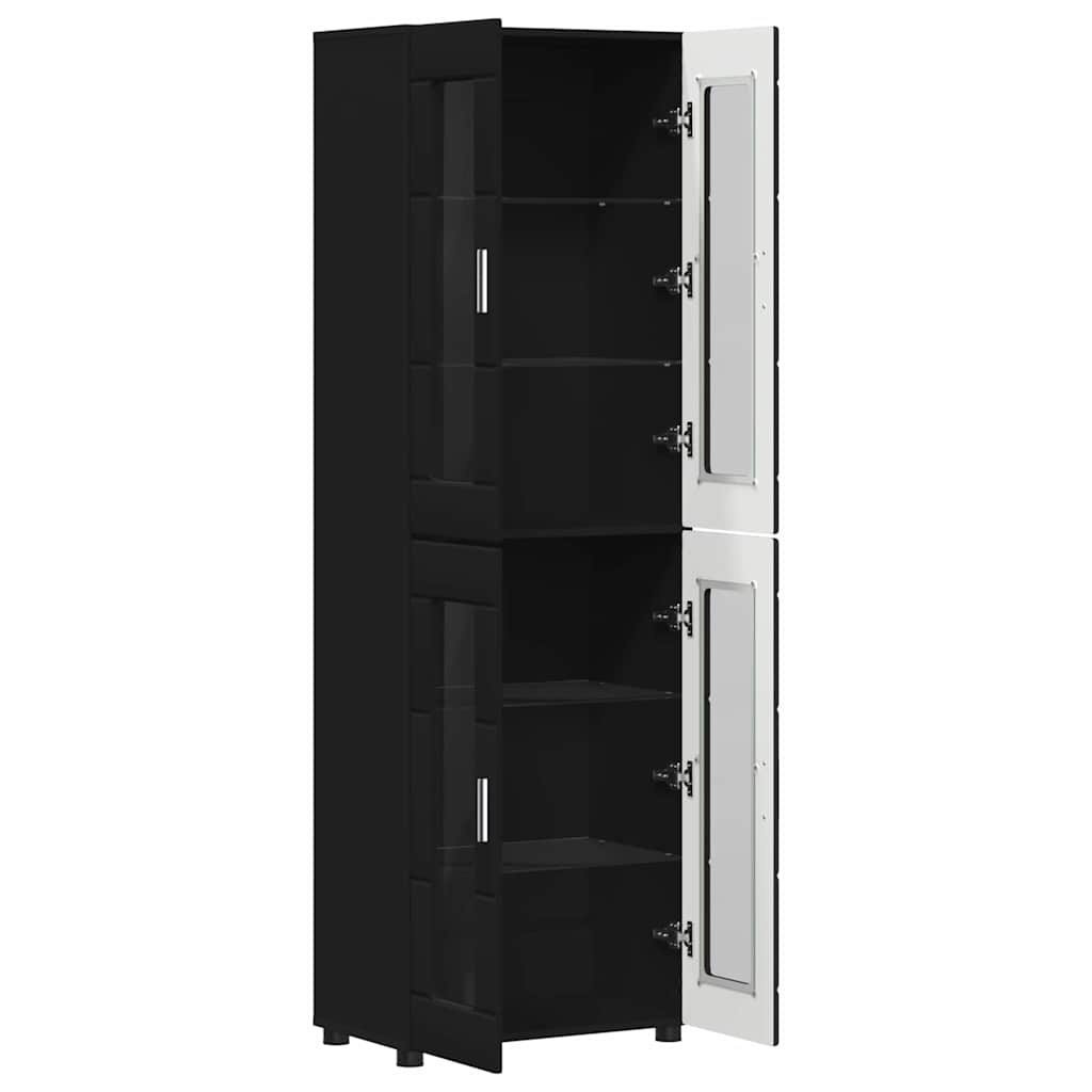 Highboard FLORIN Μαύρο 60 x 35 x 182 εκ. Επεξεργασμένο ξύλο