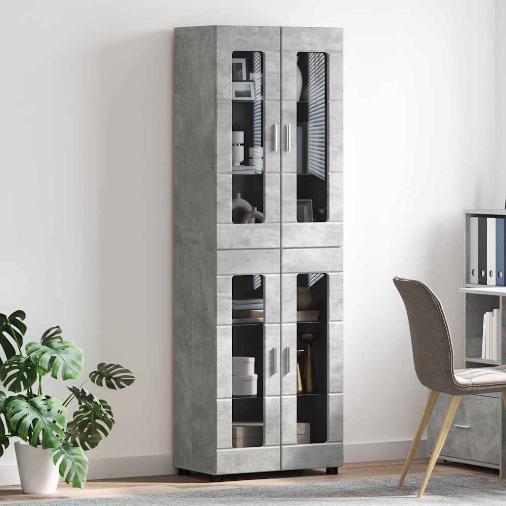 Highboard με ράφι FLORIN Σκυρόδεμα Γκρι 60 x 35 x 182 εκ.