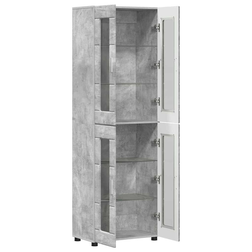 Highboard με ράφι FLORIN Σκυρόδεμα Γκρι 60 x 35 x 182 εκ.
