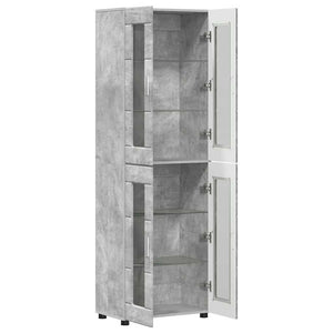 Highboard FLORIN 60 x 35 x 182 εκ. Σκυρόδεμα Γκρι