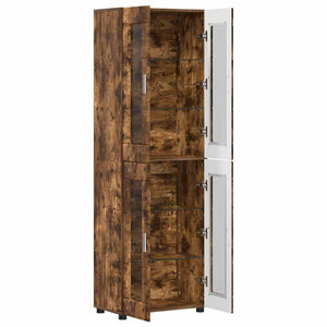 Highboard FLORIN 60 x 35 x 182 εκ. Καπνιστό Δρύς