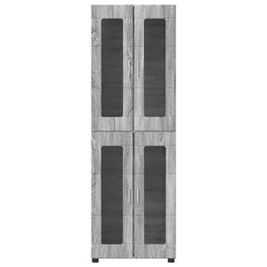 Highboard FLORIN 60 x 35 x 182 εκ. Γκρίζο Σονομα
