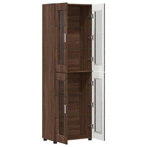 Highboard FLORIN 60 x 35 x 182 εκ. Καφέ δρυς Επεξεργασμένο Ξύλο