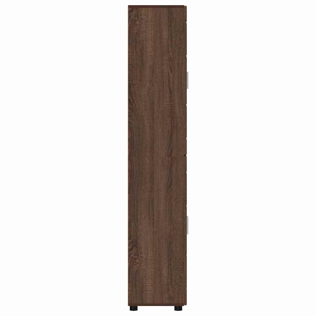 Highboard FLORIN Καφέ δρυς 60 x 35 x 182 εκ. Επεξεργασμένο ξύλο