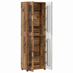 Highboard FLORIN 60 x 35 x 182 εκ. Παλιό ξύλο