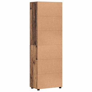 Highboard FLORIN 60 x 35 x 182 εκ. Παλιό ξύλο