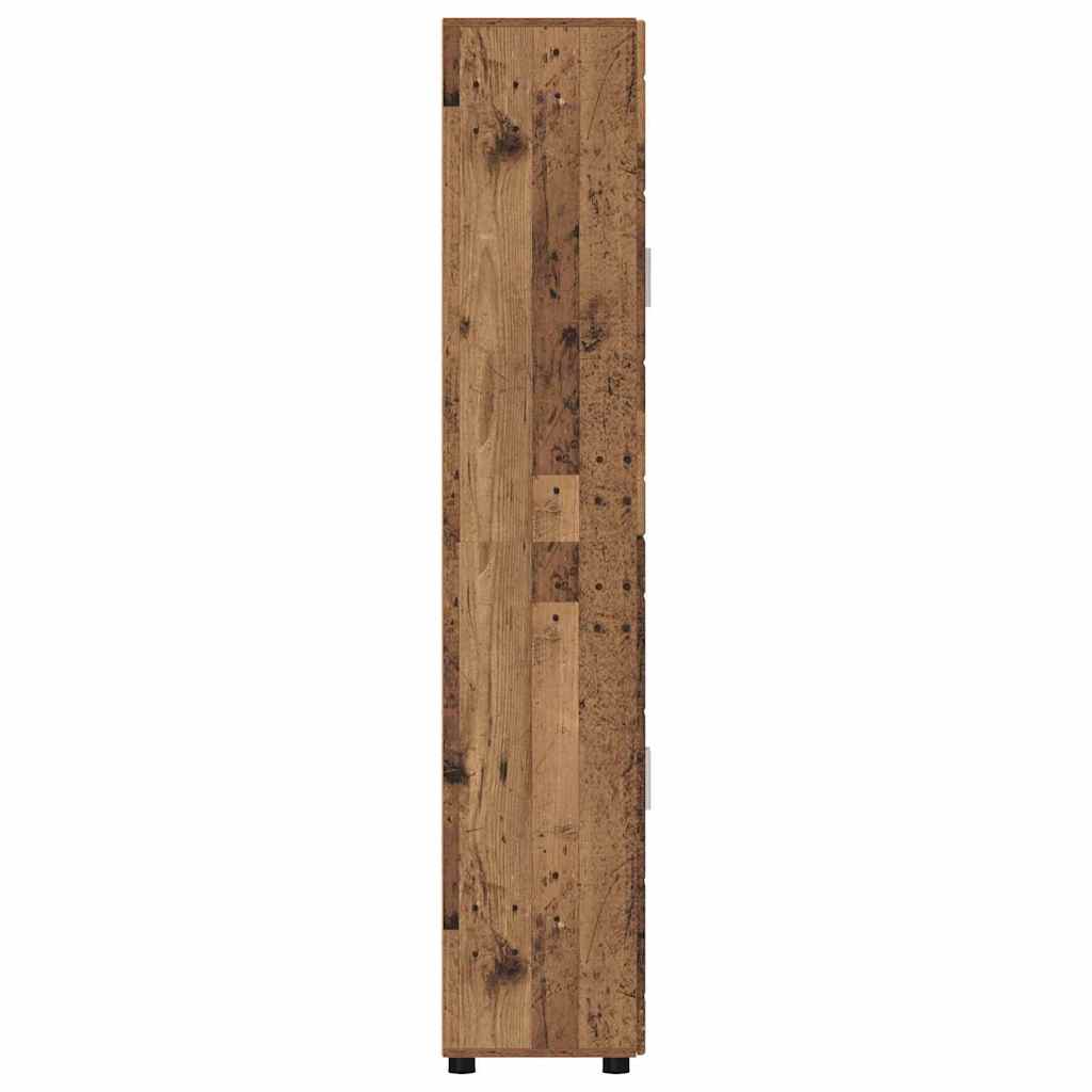 Highboard με ράφι με πόρτα FLORIN Παλιό ξύλο 60 x 35 x 182 εκ.