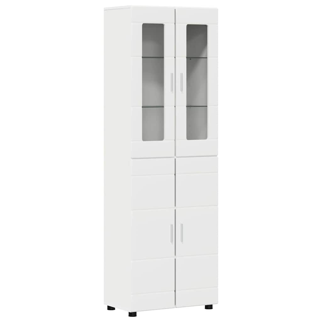 Highboard FLORIN Λευκό 60 x 35 x 182 εκ. Επεξεργασμένο ξύλο