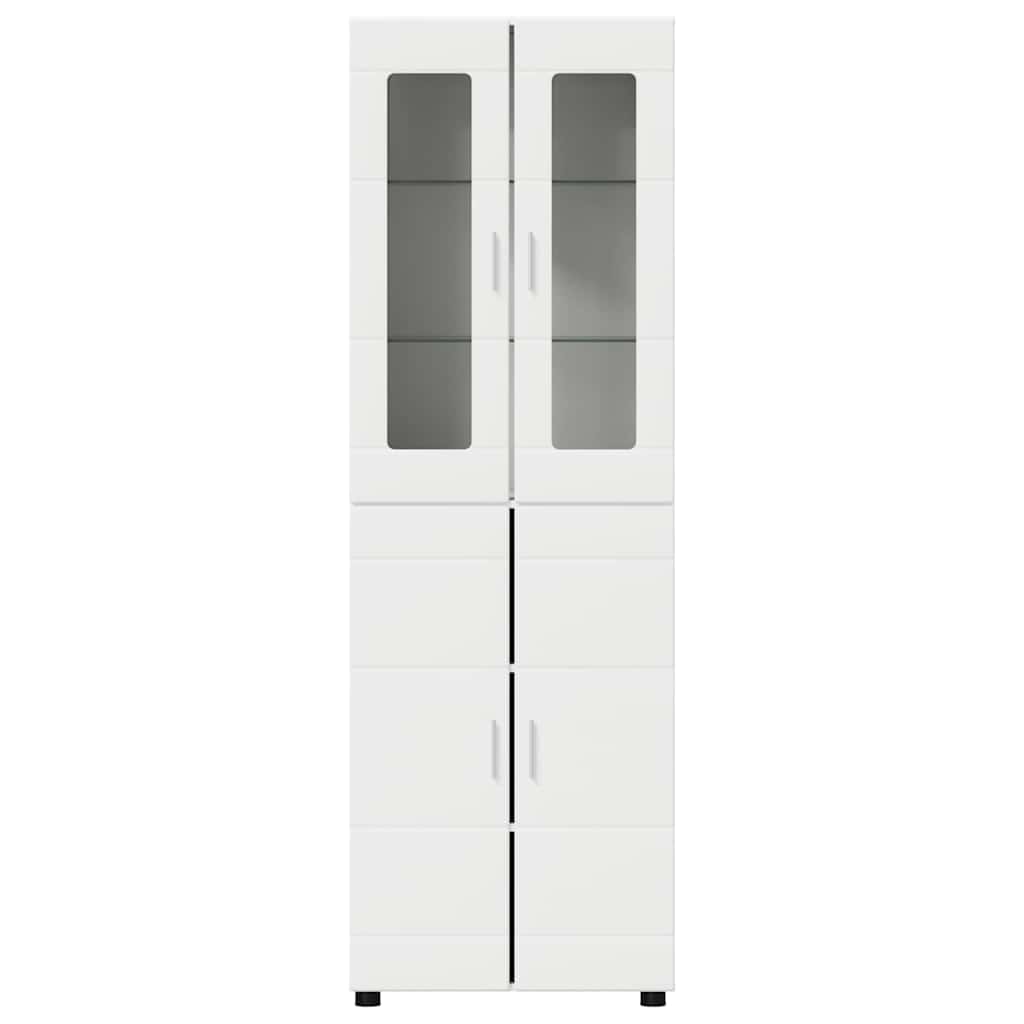 Highboard FLORIN Λευκό 60 x 35 x 182 εκ. Επεξεργασμένο ξύλο