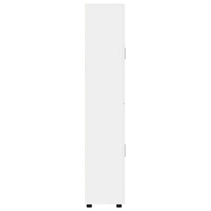 Highboard FLORIN 60 x 35 x 182 εκ. Λευκό Επεξεργασμένο Ξύλο