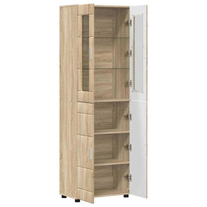 Highboard με ράφι με πόρτα FLORIN Δρύς Sonoma 60 x 35 x 182 εκ. - Pakobazaar