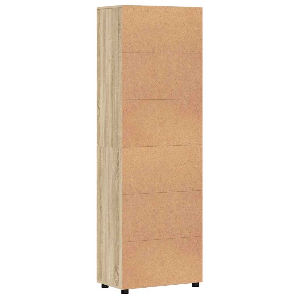 Highboard με ράφι με πόρτα FLORIN Δρύς Sonoma 60 x 35 x 182 εκ. - Pakobazaar