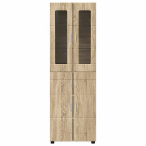 Highboard με ράφι με πόρτα FLORIN Δρύς Sonoma 60 x 35 x 182 εκ. - Pakobazaar